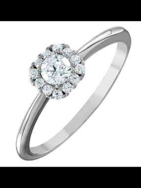 Sterling Silver CZ Cluster Ring
